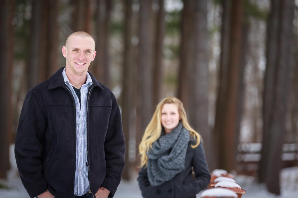 Snowy engagement photos at Look Park Northampton, Western Massachusetts Engagement Photography