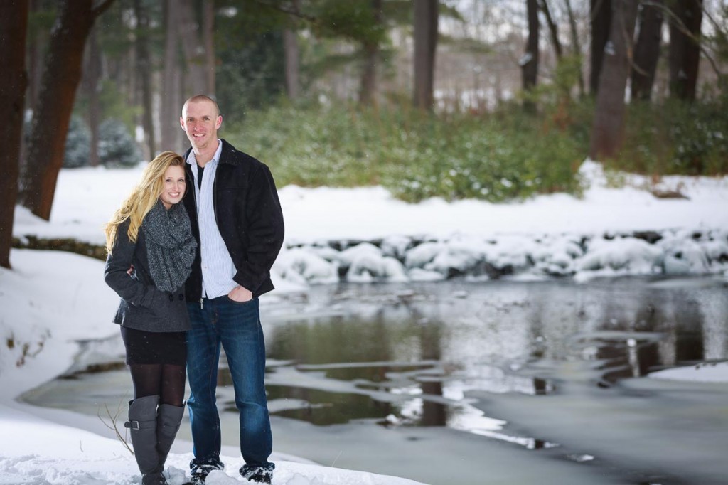 Snowy engagement photos at Look Park Northampton, Western Massachusetts Engagement Photography