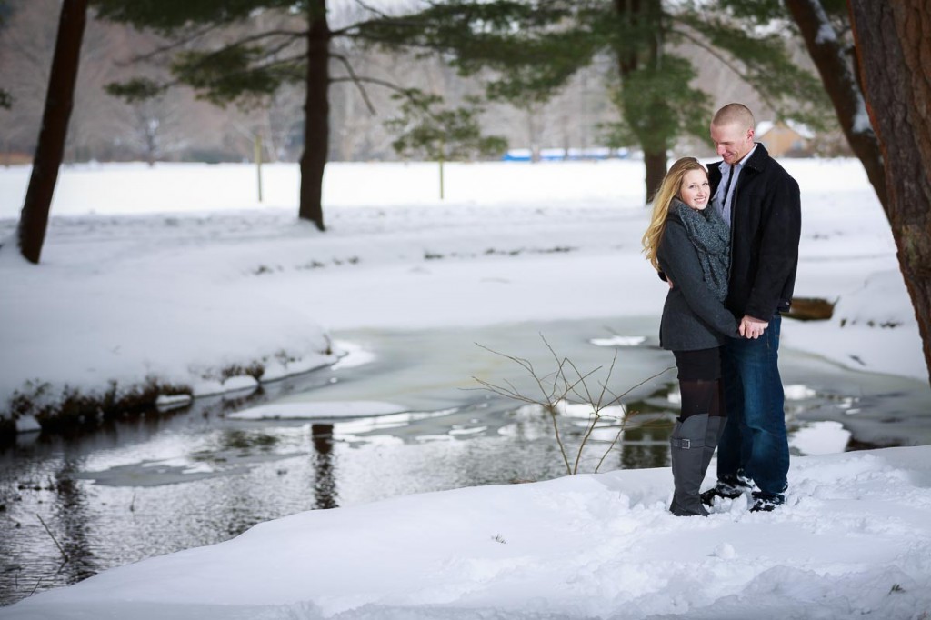 Snowy engagement photos at Look Park Northampton, Western Massachusetts Engagement Photography