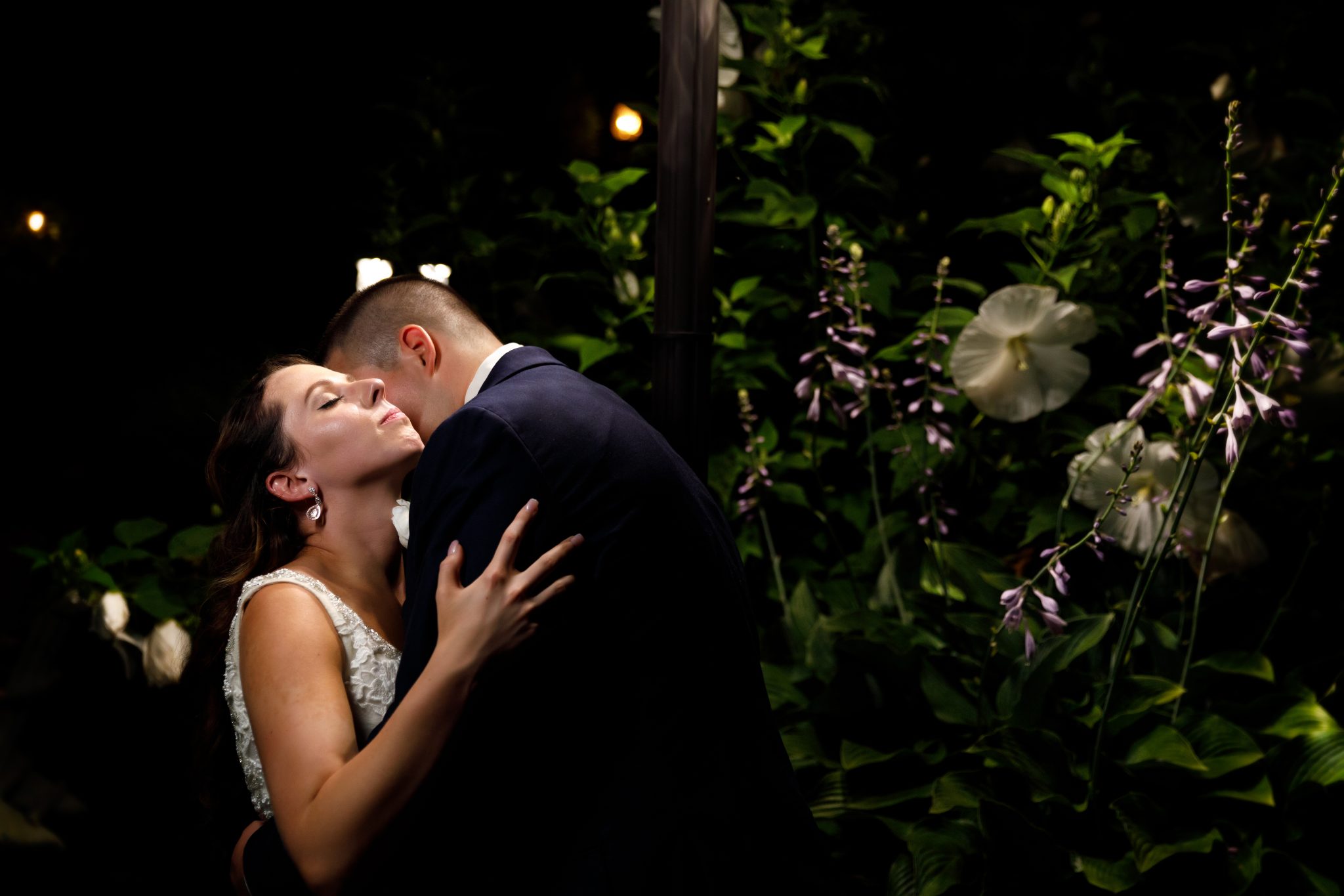 The Mountain Rose Inn weddings31 Night time bride and groom photo