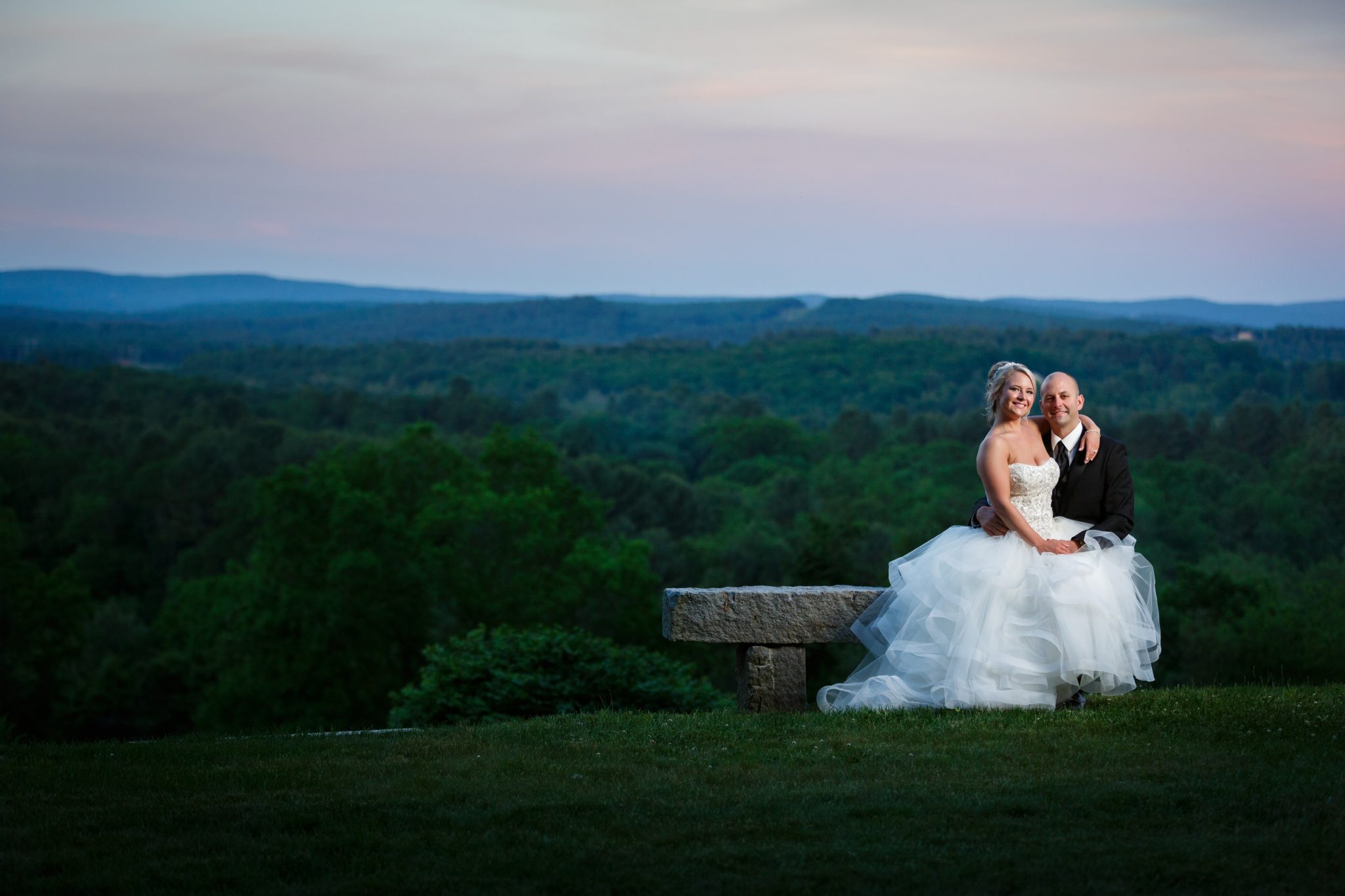 The Mountain Rose Inn weddings40 Bride and Groom portrait with scenic view