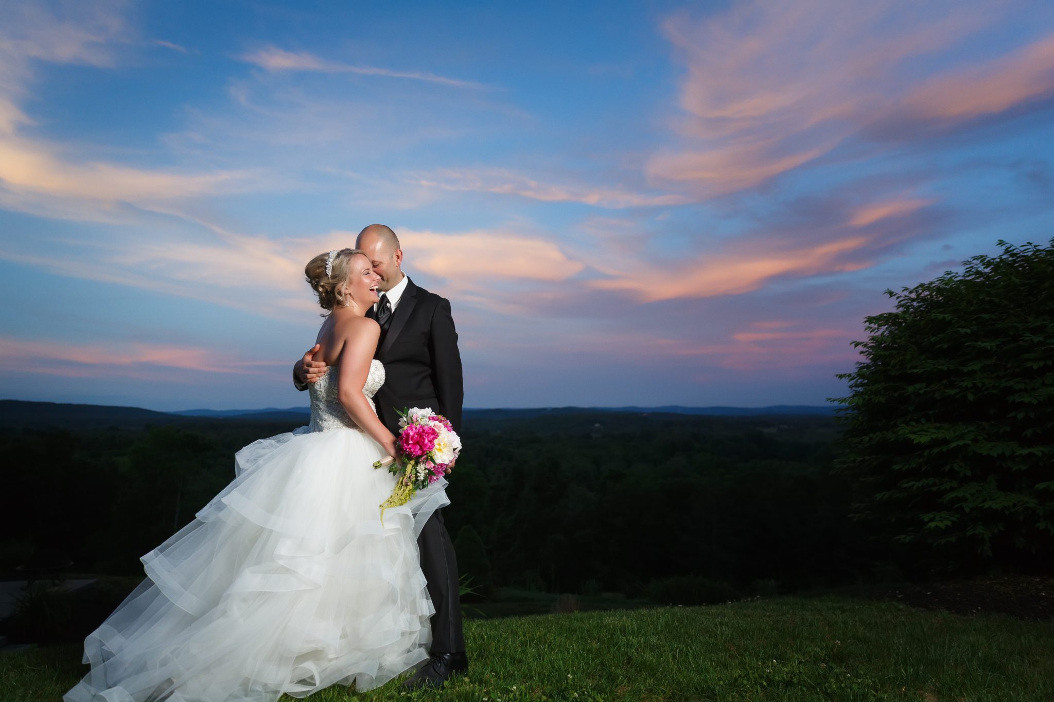 The Mountain Rose Inn weddings41 Beautiful bride and groom sunset photo