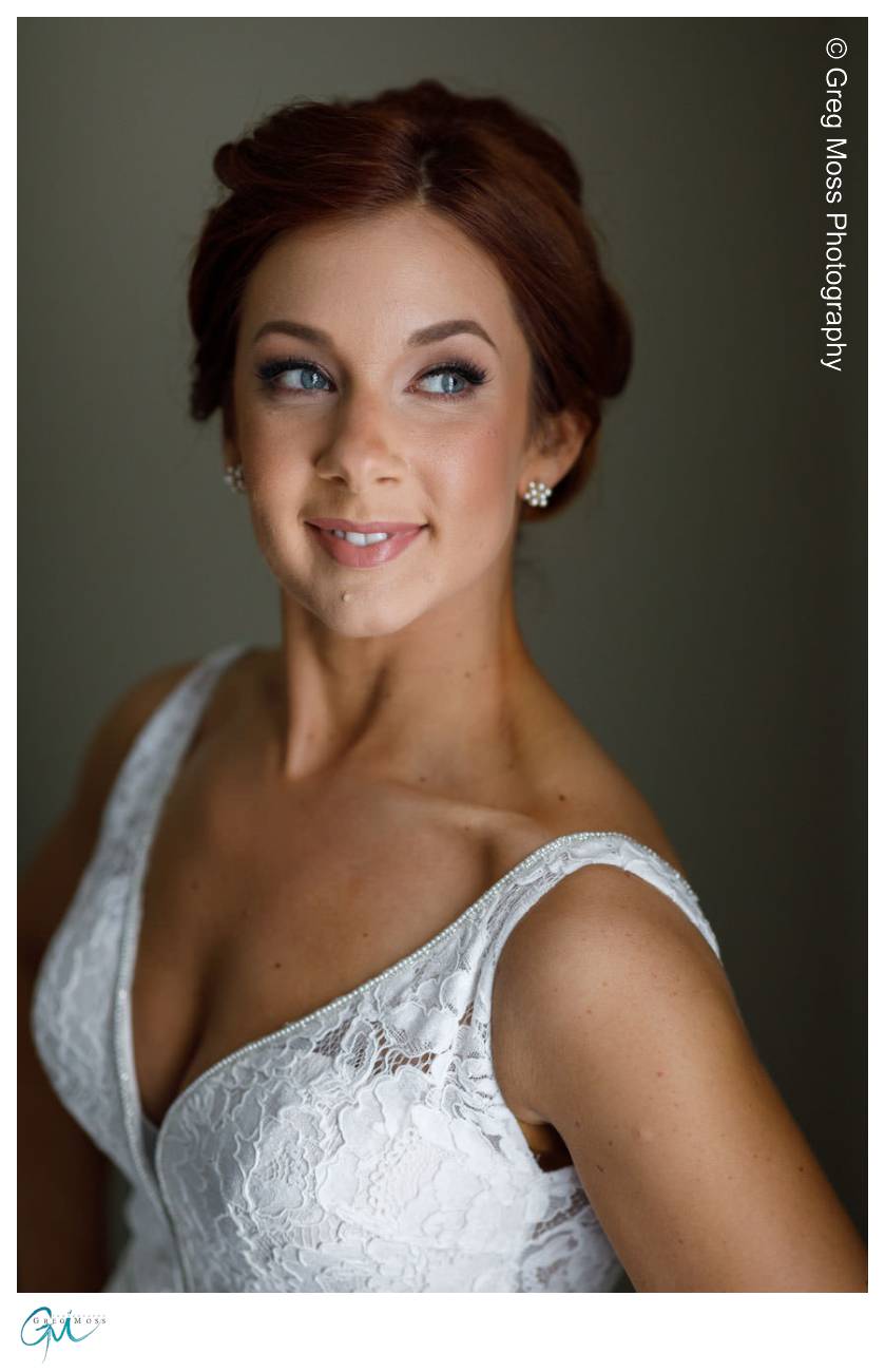 ginger bride bathed in beautiful light