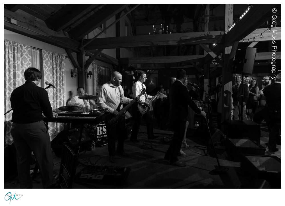 Black and white photo of the band.