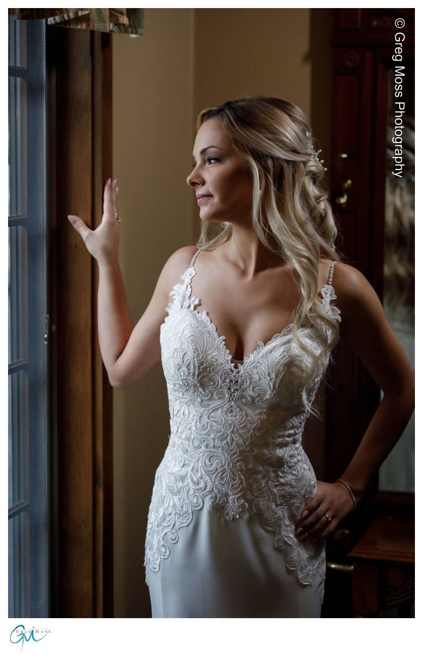 Beautiful Bride posed by window