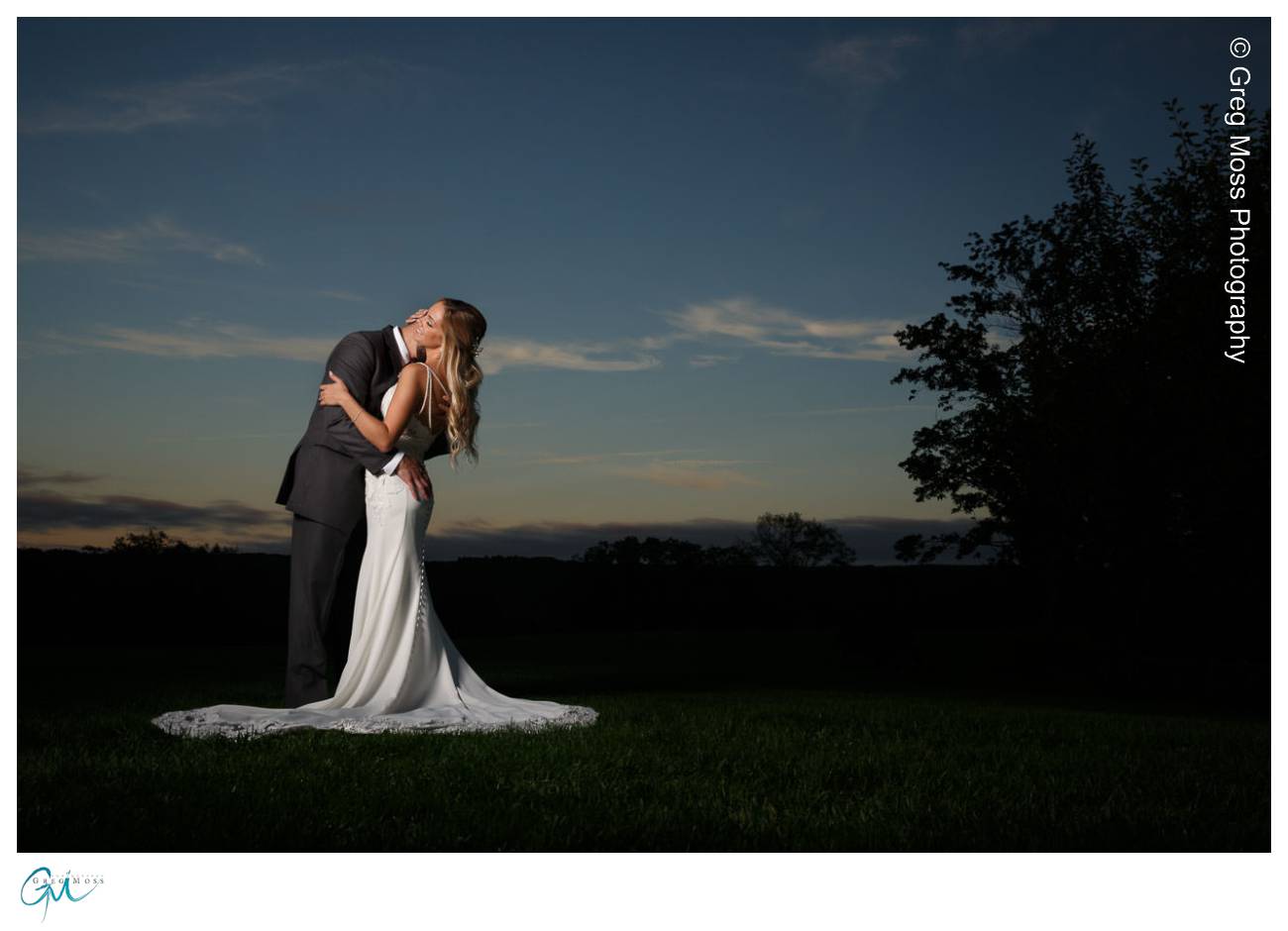Bride and Groom Sunset photo