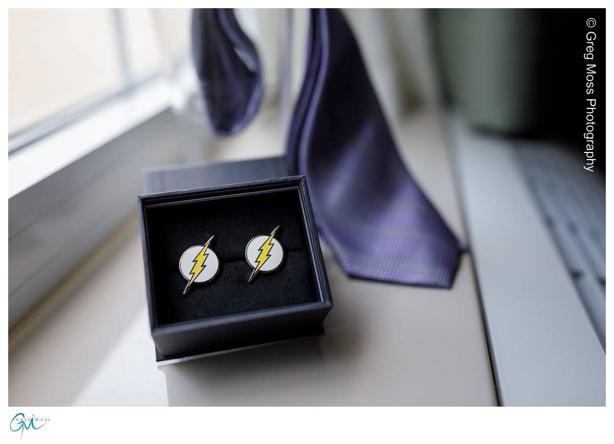 DC Flash cuff links as groomsmen gift