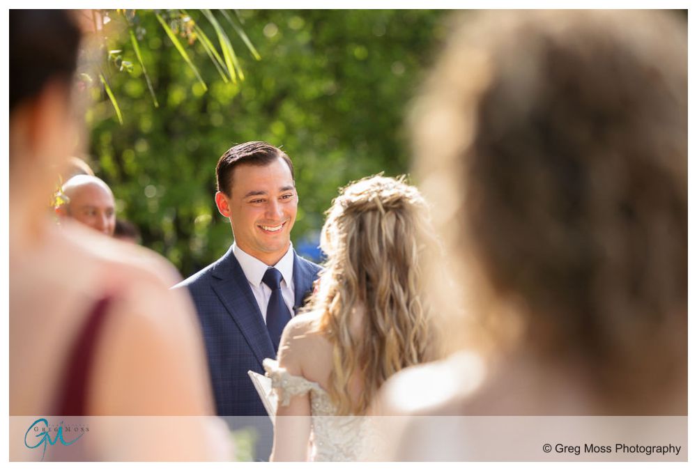 Publick House Wedding-13 Groom smiling during ceremony